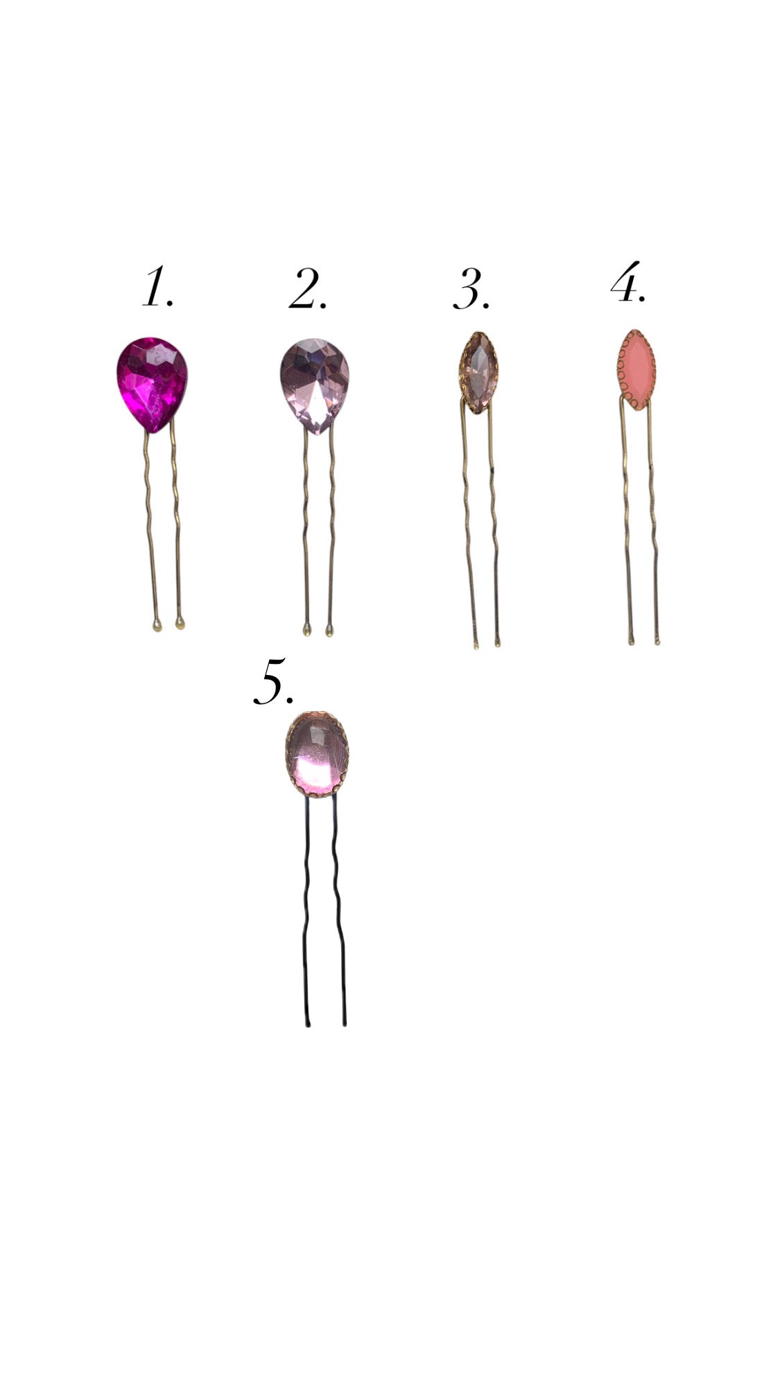 Pink Hair Crystals